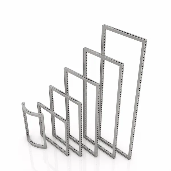 Éléments de cadre Alu Frame de plusieurs tailles, dont un module courbe, à assembler librement