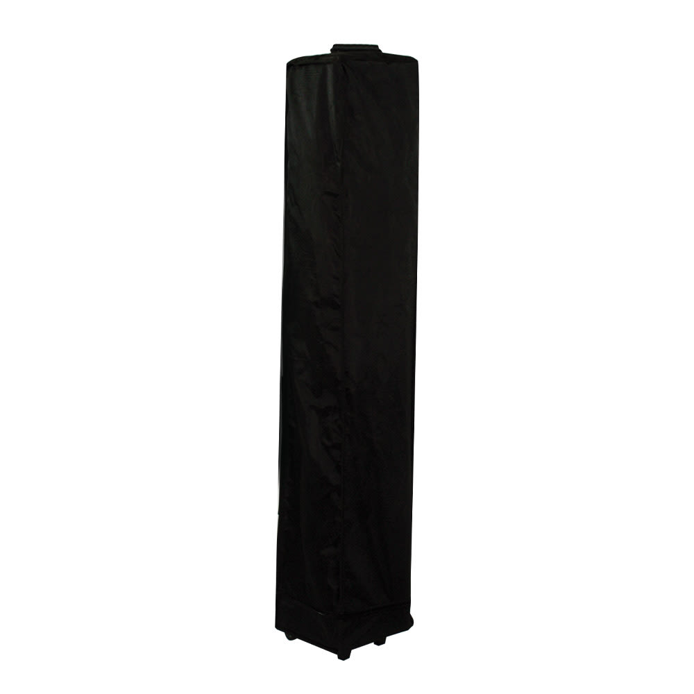 Sac de transport noir de la tente, debout sur ses roulettes