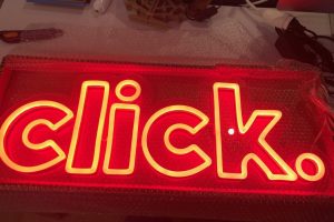 Néon Flex « click. » en rouge